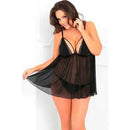 Babydoll Mesh Negro Rene Rofe - Sex Shop