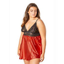 Babydoll Satin y Encaje - Sex Shop