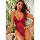 Body Encaje Floral y Rayas - Sex Shop