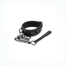 Collar de Vinilo con Cadena - Sex Shop