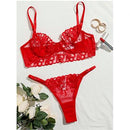 Coordinado de Mesh Bordado - Sex Shop