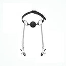 Mordaza con Pinzas para Pezones - Sex Shop