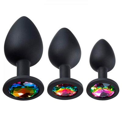 Plug Anal con Diamante Acrílico - Sex Shop